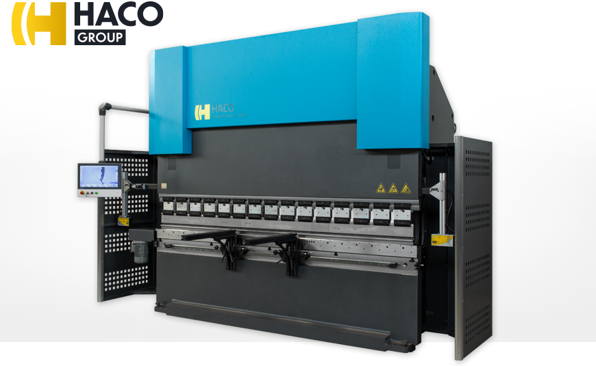 CNC-gesteuerte Abkantpresse HACO Synchromaster 30150 mit 2D Steuerung